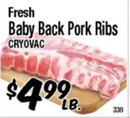 Western Beef Fresh Baby Back Pork Ribs offer