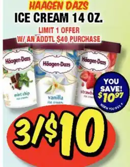 Western Beef HAAGEN DAZS ICE CREAM 14 OZ offer