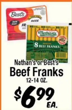 Western Beef Nathan's or Best's Beef Franks offer