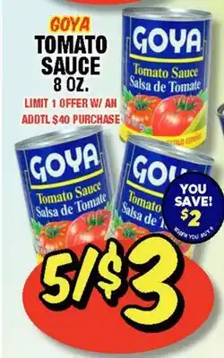 Western Beef GOYA TOMATO SAUCE offer