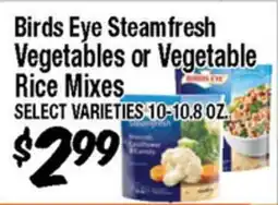 Western Beef Birds Eye Steamfresh Vegetables or Vegetable Rice Mixes offer