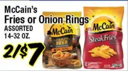 Western Beef McCain's Fries or Onion Rings offer