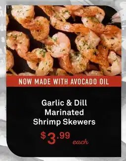 Standard Market Garlic & Dill Marinated Shrimp Skewers offer