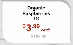 Standard Market Organic Raspberries offer