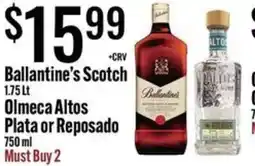 Jons International Ballantine's Scotch offer