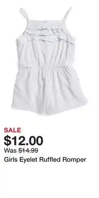TJ Maxx Girls Eyelet Ruffled Romper offer