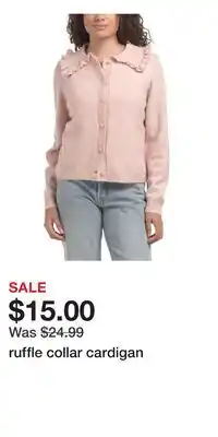 TJ Maxx ruffle collar cardigan offer
