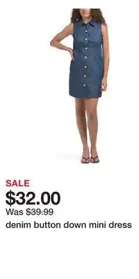 TJ Maxx denim button down mini dress offer