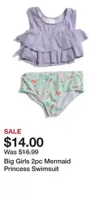 TJ Maxx Big Girls 2pc Mermaid Princess Swimsuit offer