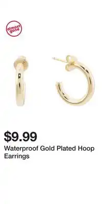 TJ Maxx Waterproof Gold Plated Hoop Earrings offer