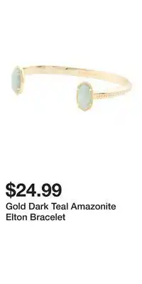 TJ Maxx Gold Dark Teal Amazonite Elton Bracelet offer