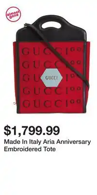 TJ Maxx Made In Italy Aria Anniversary Embroidered Tote offer