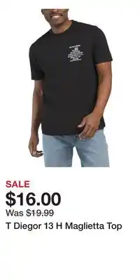 TJ Maxx T Diegor 13 H Maglietta Top offer