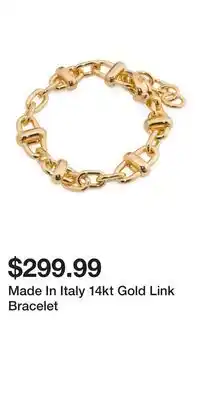 TJ Maxx Made In Italy 14kt Gold Link Bracelet offer