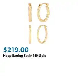 Sam's Club Hoop Earring Set in 14K Gold offer