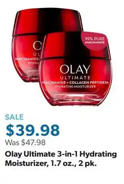 Sam's Club Olay Ultimate 3-in-1 Hydrating Moisturizer, 1.7 oz., 2 pk offer