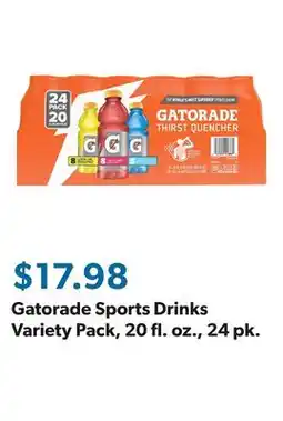 Sam's Club Gatorade Sports Drinks Variety Pack, 20 fl. oz., 24 pk offer