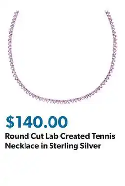 Sam's Club Round Cut Lab Created Tennis Necklace in Sterling Silver offer
