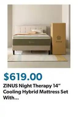 Sam's Club ZINUS Night Therapy 14 Cooling Hybrid Mattress Set With Antimicrobial Cover offer