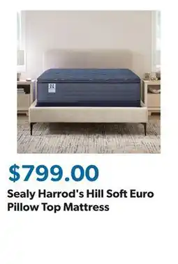 Sam's Club Sealy Harrod's Hill Soft Euro Pillow Top Mattress offer