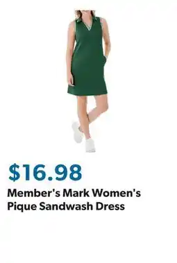 Sam's Club Member's Mark Women's Pique Sandwash Dress offer