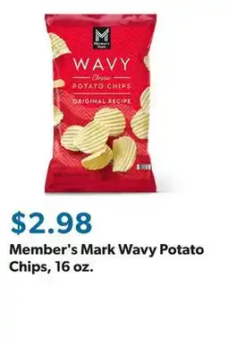 Sam's Club Member's Mark Wavy Potato Chips, 16 oz offer