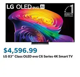 Sam's Club LG 83 Class OLED evo C6 Series 4K Smart TV offer
