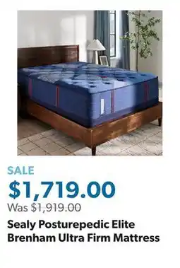 Sam's Club Sealy Posturepedic Elite Brenham Ultra Firm Mattress offer