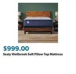 Sam's Club Sealy Wellbrook Soft Pillow Top Mattress offer