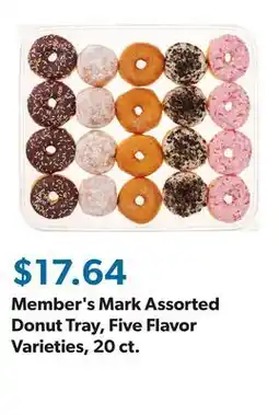 Sam's Club Member's Mark Assorted Donut Tray, Five Flavor Varieties, 20 ct offer