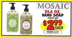 Ollie's MOSAIC 24.6 OZ. HAND SOAP offer