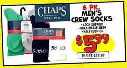 Ollie's CHAPS MEN'S CREW SOCKS offer