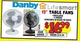 Ollie's Danby Lifesmart 12 TABLE FANS offer