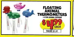 Ollie's FLOATING ANIMAL THERMOMETERS offer