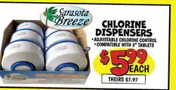 Ollie's SARASOTA BREEZE CHLORINE DISPENSERS offer