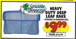 Ollie's SARASOTA BREEZE HEAVY DUTY DEEP LEAF RAKE offer