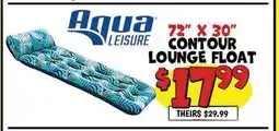 Ollie's 72 X 30 CONTOUR LOUNGE FLOAT offer