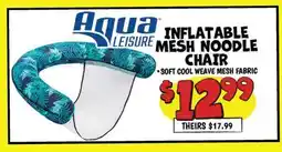 Ollie's INFLATABLE MESH NOODLE CHAIR offer