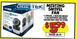 Ollie's MISTING SWIVEL FAN offer