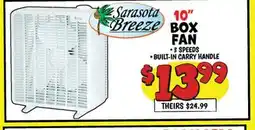 Ollie's SARASOTA BREEZE 10 Breeze BOX FAN offer