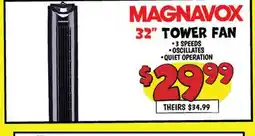 Ollie's MAGNAVOX 32 TOWER FAN offer