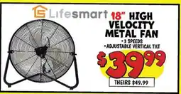 Ollie's LIFESMART 18 HIGH VELOCITY METAL FAN offer