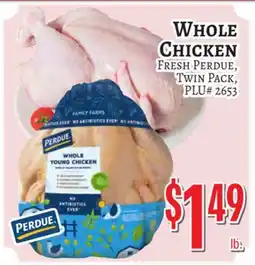 Trade Fair Supermarket WHOLE CHICKEN Fresh Perdue, Twin Pack, PLU# 2653 offer