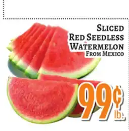 Trade Fair Supermarket SLICED Red Seedless WATERMELON From Mexico offer