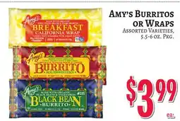 Trade Fair Supermarket Amy's Burritos or Wraps offer