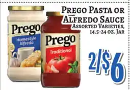 Trade Fair Supermarket Prego Pasta OR Alfredo Sauce offer