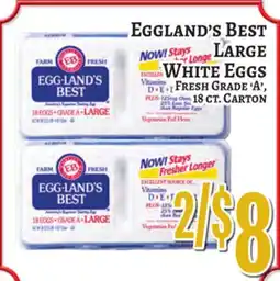 Trade Fair Supermarket Eggland's Best LARGE White Eggs offer