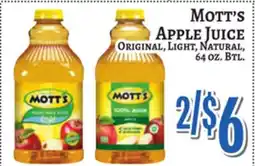 Trade Fair Supermarket Mott's Apple Juice offer