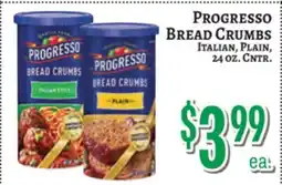 Trade Fair Supermarket Progresso Bread Crumbs offer