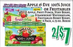 Trade Fair Supermarket APPLE & EVE 100% JUICE OR FRUITABLES offer